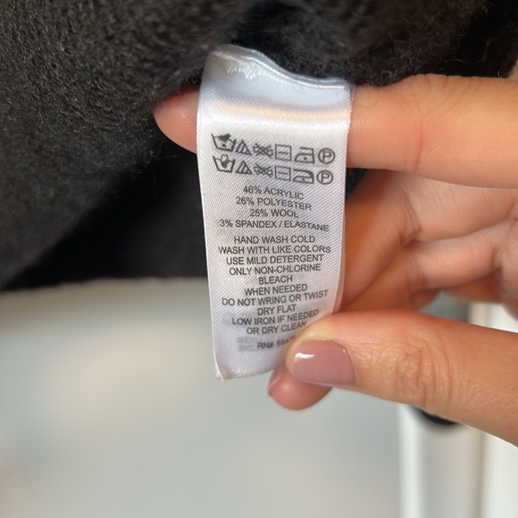 Striped Cowlneck Wool Cardigan - Picture 5 of 5